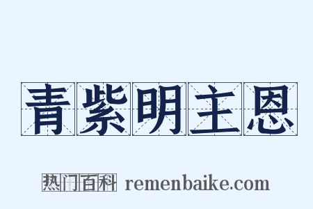 青紫明主恩是什么意思的图片